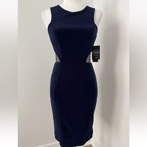 Navy Blue Cut-Out Dress AQUA Sz 0/XS $188! *G3